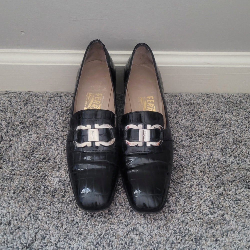 Salvatore Ferragamo Croc Pumps